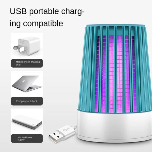 Electric Shock UV Mosquito Killer Lamp – USB Bugs Zapper Light - Random Color